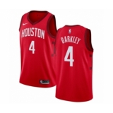 Men's Nike Houston Rockets #4 Charles Barkley Red Swingman Jersey - Earned Edition