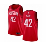 Women's Nike Houston Rockets #42 Nene Red Swingman Jersey - Earned Edition
