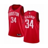 Women's Nike Houston Rockets #34 Hakeem Olajuwon Red Swingman Jersey - Earned Edition