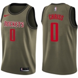 Youth Nike Houston Rockets #0 Marquese Chriss Swingman Green Salute to Service NBA Jersey