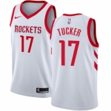 Men's Nike Houston Rockets #17 PJ Tucker Swingman White NBA Jersey - Association Edition