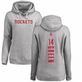 NBA Women's Nike Houston Rockets #14 Gerald Green Ash Backer Pullover Hoodie