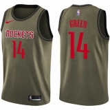 Youth Nike Houston Rockets #14 Gerald Green Swingman Green Salute to Service NBA Jersey