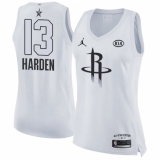 Women's Nike Jordan Houston Rockets #13 James Harden Swingman White 2018 All-Star Game NBA Jersey