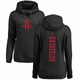 NBA Women's Nike Houston Rockets #22 Clyde Drexler Black One Color Backer Pullover Hoodie