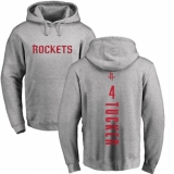 NBA Nike Houston Rockets #4 PJ Tucker Ash Backer Pullover Hoodie