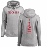 NBA Women's Nike Houston Rockets #3 Chris Paul Ash Backer Pullover Hoodie
