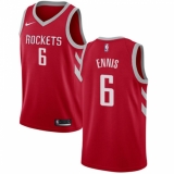 Men's Nike Houston Rockets #6 Tyler Ennis Swingman Red Road NBA Jersey - Icon Edition