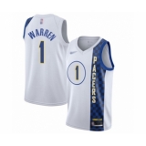 Youth Indiana Pacers #1 T.J. Warren Swingman White Basketball Jersey - 2019-20 City Edition