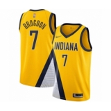 Men's Indiana Pacers #7 Malcolm Brogdon Authentic Gold Finished Basketball Jersey - Statement Edition