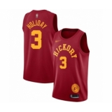 Men's Indiana Pacers #3 Aaron Holiday Authentic Red Hardwood Classics Basketball Jersey