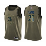 Men's Indiana Pacers #26 Jeremy Lamb Swingman Green Salute to Service Basketball Jersey