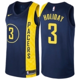 Youth Nike Indiana Pacers #3 Aaron Holiday Swingman Navy Blue NBA Jersey - City Edition