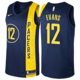 Women's Nike Indiana Pacers #12 Tyreke Evans Swingman Navy Blue NBA Jersey - City Edition