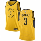 Women's Nike Indiana Pacers #3 Aaron Holiday Swingman Gold NBA Jersey Statement Edition