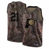 Youth Nike Indiana Pacers #21 Thaddeus Young Swingman Camo Realtree Collection NBA Jersey