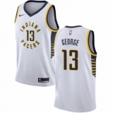 Men's Nike Indiana Pacers #13 Paul George Swingman White NBA Jersey - Association Edition