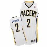 Men's Adidas Indiana Pacers #2 Darren Collison Authentic White Home NBA Jersey