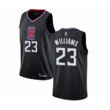 Men's Los Angeles Clippers #23 Lou Williams Swingman Black Basketball Jersey Statement Edition