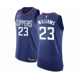 Women's Los Angeles Clippers #23 Lou Williams Authentic Blue Basketball Jersey - Icon Edition