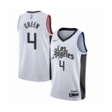 Men's Los Angeles Clippers #4 JaMychal Green Swingman White Basketball Jersey - 2019 20 City Edition