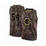 Men's Los Angeles Clippers #54 Patrick Patterson Swingman Camo Realtree Collection Basketball Jersey