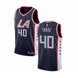 Men's Los Angeles Clippers #40 Ivica Zubac Authentic Navy Blue Basketball Jersey - City Edition