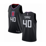 Men's Los Angeles Clippers #40 Ivica Zubac Authentic Black Basketball Jersey Statement Edition