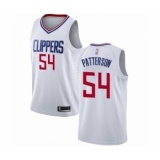 Women's Los Angeles Clippers #54 Patrick Patterson Authentic White Basketball Jersey - Association Edition