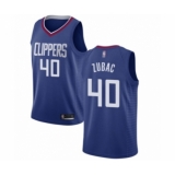 Women's Los Angeles Clippers #40 Ivica Zubac Authentic Blue Basketball Jersey - Icon Edition