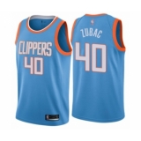 Youth Los Angeles Clippers #40 Ivica Zubac Swingman Blue Basketball Jersey - City Edition