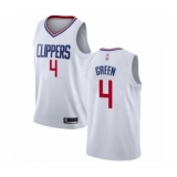 Youth Los Angeles Clippers #4 JaMychal Green Swingman White Basketball Jersey - Association Edition