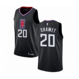 Women's Los Angeles Clippers #20 Landry Shamet Swingman Black Basketball Jersey Statement Edition