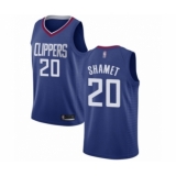 Women's Los Angeles Clippers #20 Landry Shamet Authentic Blue Basketball Jersey - Icon Edition