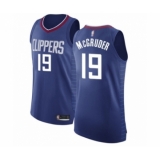 Men's Los Angeles Clippers #19 Rodney McGruder Authentic Blue Basketball Jersey - Icon Edition
