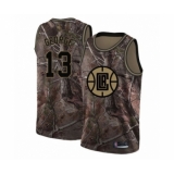Men's Los Angeles Clippers #13 Paul George Swingman Camo Realtree Collection Basketball Jersey