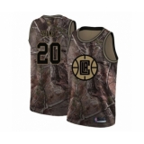Youth Los Angeles Clippers #20 Landry Shamet Swingman Camo Realtree Collection Basketball Jersey