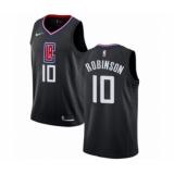Men's Nike Los Angeles Clippers #10 Jerome Robinson Swingman Black NBA Jersey Statement Edition