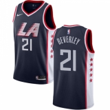 Youth Nike Los Angeles Clippers #21 Patrick Beverley Swingman Navy Blue NBA Jersey - City Edition