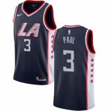 Youth Nike Los Angeles Clippers #3 Chris Paul Swingman Navy Blue NBA Jersey - City Edition