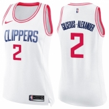 Women's Nike Los Angeles Clippers #2 Shai Gilgeous-Alexander Swingman White Pink Fashion NBA Jersey