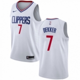 Men's Nike Los Angeles Clippers #7 Sam Dekker Swingman White NBA Jersey - Association Edition