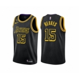 Men's Los Angeles Lakers #15 Austin Reaves Black Stitched Jersey