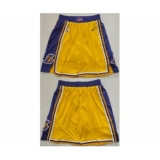 Men's Los Angeles Lakers Yellow Shorts (Run Small)