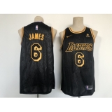 Men's Nike Los Angeles Lakers #6 LeBron James Black City Player Jersey
