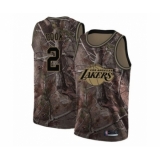 Men's Los Angeles Lakers #2 Quinn Cook Swingman Camo Realtree Collection Basketball Jersey