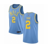 Women's Los Angeles Lakers #2 Quinn Cook Authentic Blue Hardwood Classics Basketball Jersey