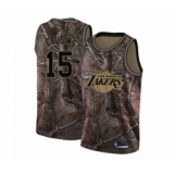 Youth Los Angeles Lakers #15 DeMarcus Cousins Swingman Camo Realtree Collection Basketball Jersey
