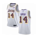 Youth Los Angeles Lakers #14 Danny Green Swingman White Basketball Jersey - Association Edition