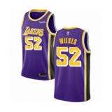 Men's Los Angeles Lakers #52 Jamaal Wilkes Authentic Purple Basketball Jerseys - Icon Edition